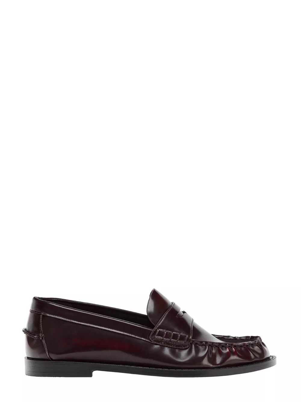 Zara Penny Loafers in Dark Burgundy - Picture 5 of 6